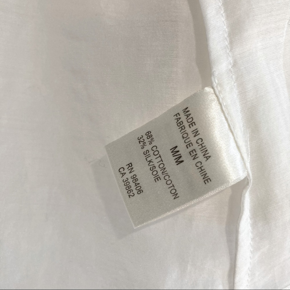 Theory Size Medium White Button Down. Like New! - image 5